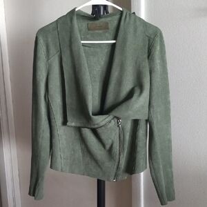 Blank NYC Sage Green Suede Cardigan Size M